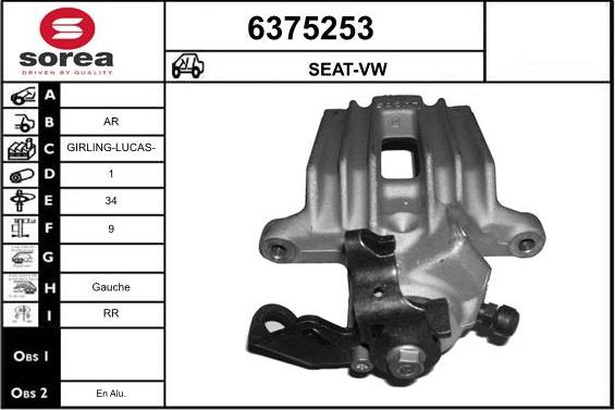 STARTCAR 6375253 - Étrier de frein cwaw.fr