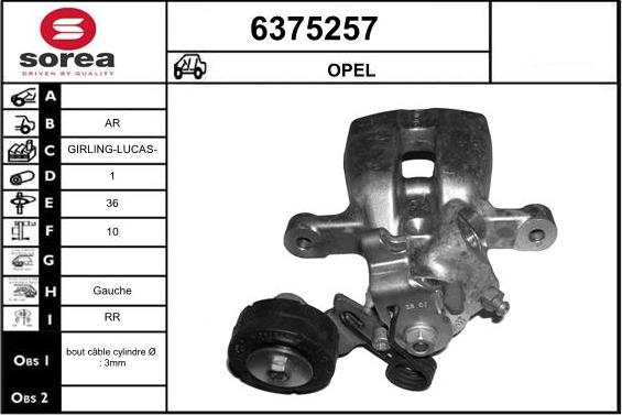 STARTCAR 6375257 - Étrier de frein cwaw.fr