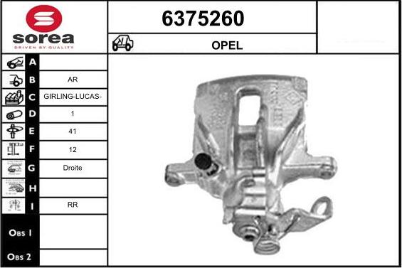 STARTCAR 6375260 - Étrier de frein cwaw.fr