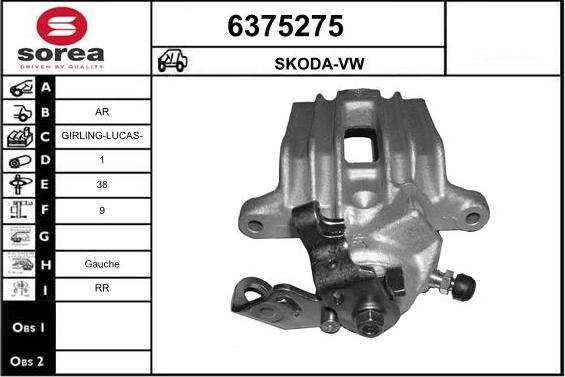 STARTCAR 6375275 - Étrier de frein cwaw.fr