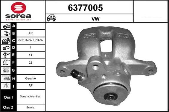 STARTCAR 6377005 - Étrier de frein cwaw.fr