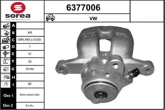 STARTCAR 6377006 - Étrier de frein cwaw.fr