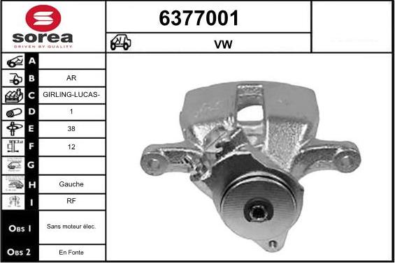 STARTCAR 6377001 - Étrier de frein cwaw.fr