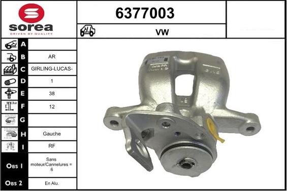 STARTCAR 6377003 - Étrier de frein cwaw.fr