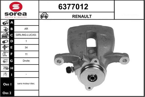 STARTCAR 6377012 - Étrier de frein cwaw.fr