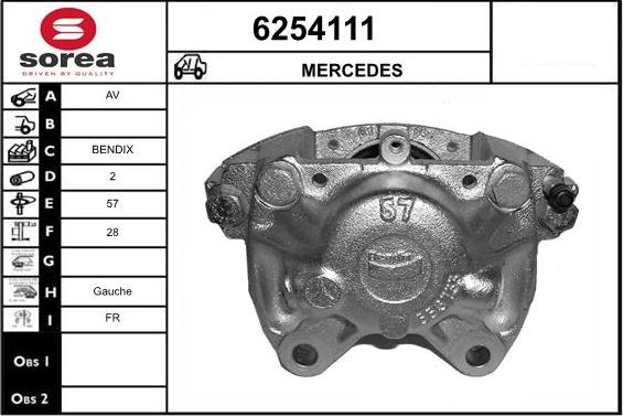 STARTCAR 6254111 - Étrier de frein cwaw.fr