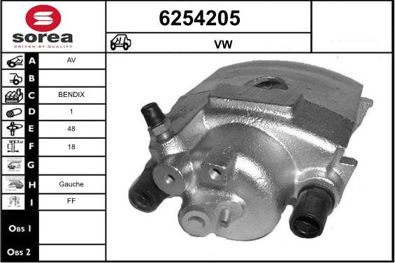 STARTCAR 6254205 - Étrier de frein cwaw.fr