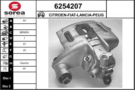 STARTCAR 6254207 - Étrier de frein cwaw.fr