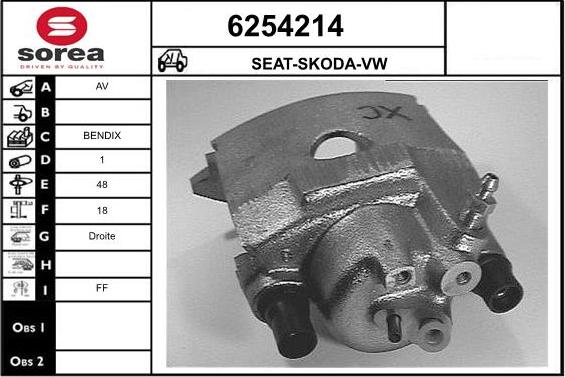 STARTCAR 6254214 - Étrier de frein cwaw.fr