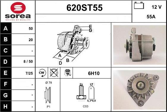 STARTCAR 620ST55 - Alternateur cwaw.fr