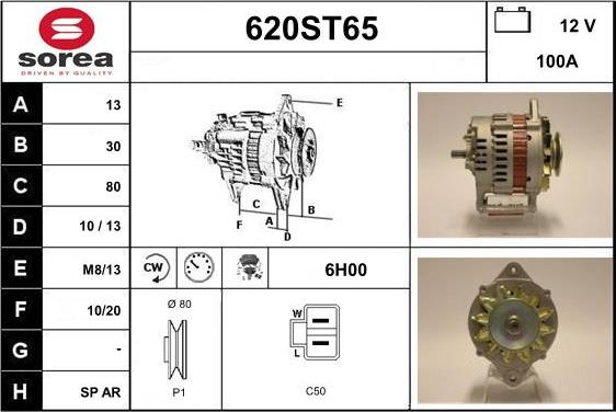 STARTCAR 620ST65 - Alternateur cwaw.fr