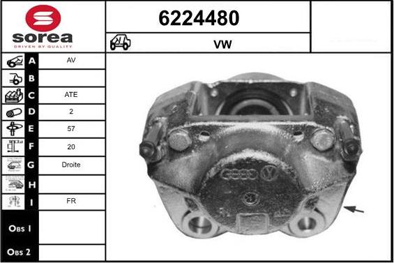 STARTCAR 6224480 - Étrier de frein cwaw.fr