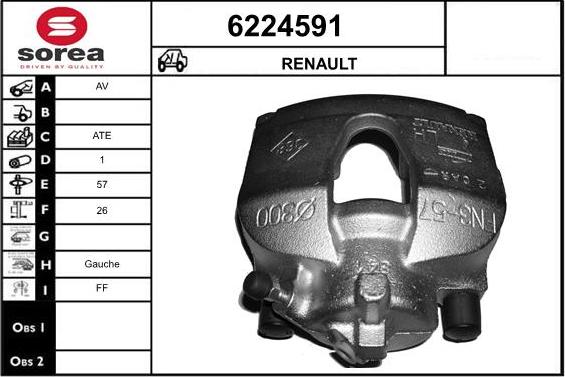 STARTCAR 6224591 - Étrier de frein cwaw.fr