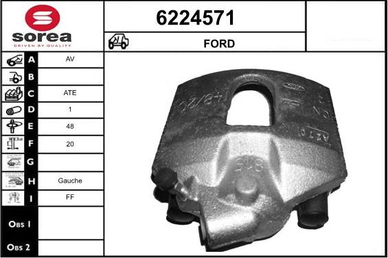 STARTCAR 6224571 - Étrier de frein cwaw.fr