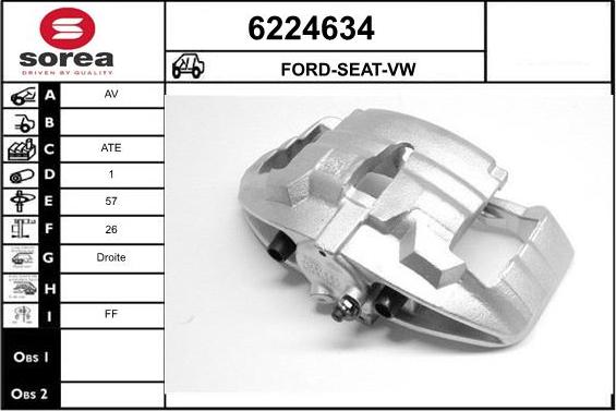 STARTCAR 6224634 - Étrier de frein cwaw.fr