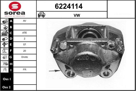 STARTCAR 6224114 - Étrier de frein cwaw.fr