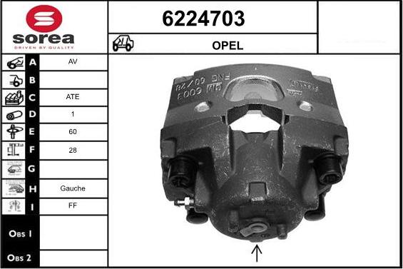 STARTCAR 6224703 - Étrier de frein cwaw.fr