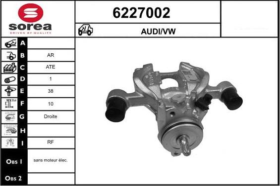 STARTCAR 6227002 - Étrier de frein cwaw.fr