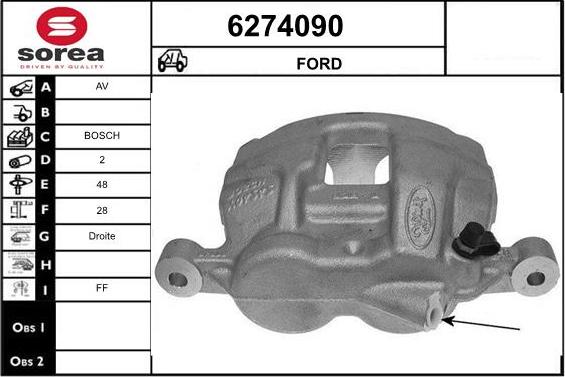 STARTCAR 6274090 - Étrier de frein cwaw.fr