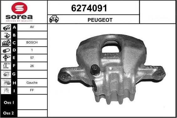 STARTCAR 6274091 - Étrier de frein cwaw.fr