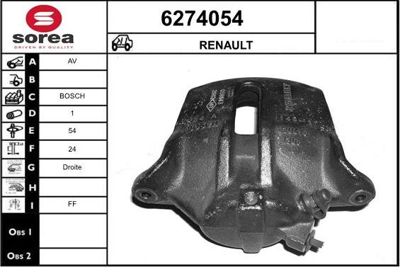 STARTCAR 6274054 - Étrier de frein cwaw.fr