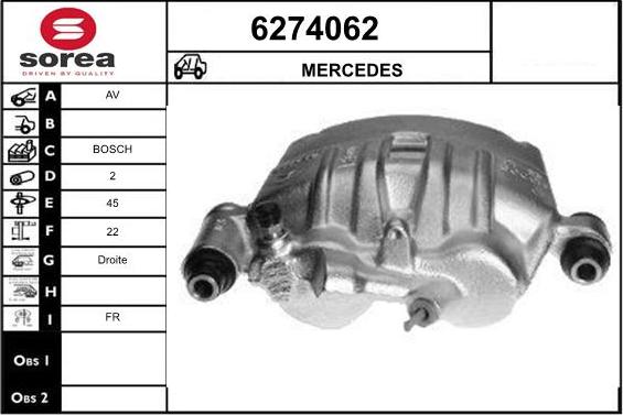 STARTCAR 6274062 - Étrier de frein cwaw.fr