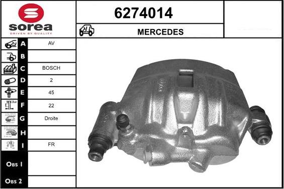 STARTCAR 6274014 - Étrier de frein cwaw.fr