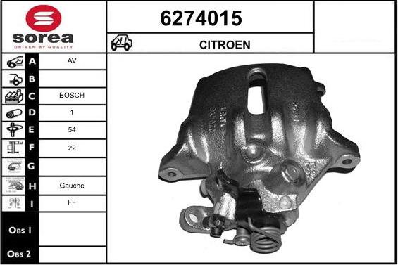 STARTCAR 6274015 - Étrier de frein cwaw.fr