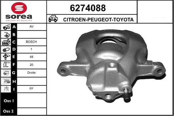 STARTCAR 6274088 - Étrier de frein cwaw.fr