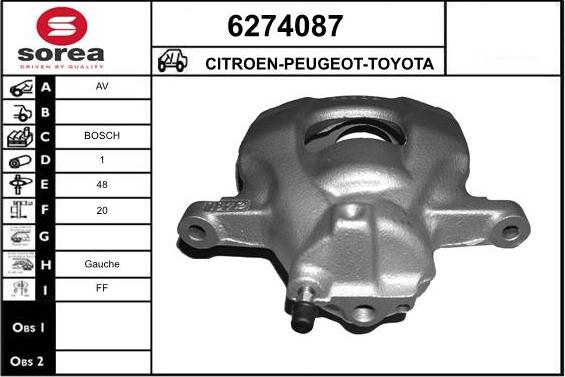 STARTCAR 6274087 - Étrier de frein cwaw.fr