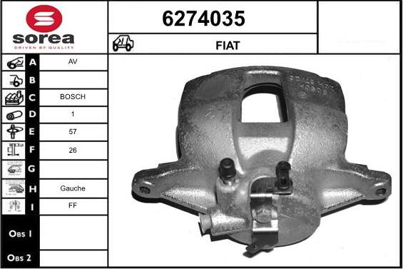 STARTCAR 6274035 - Étrier de frein cwaw.fr