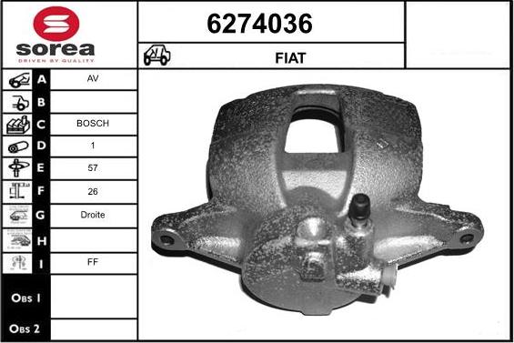 STARTCAR 6274036 - Étrier de frein cwaw.fr