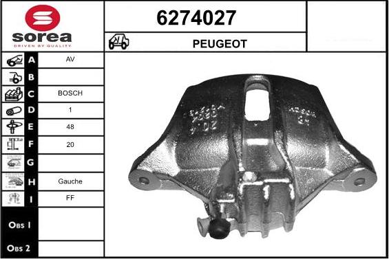 STARTCAR 6274027 - Étrier de frein cwaw.fr