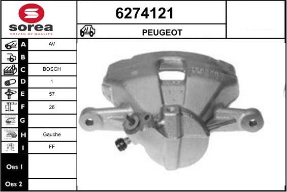 STARTCAR 6274121 - Étrier de frein cwaw.fr