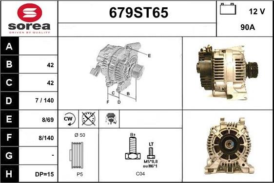 STARTCAR 679ST65 - Alternateur cwaw.fr