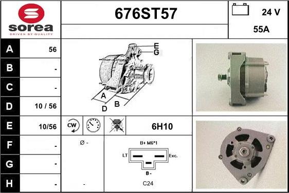 STARTCAR 676ST57 - Alternateur cwaw.fr