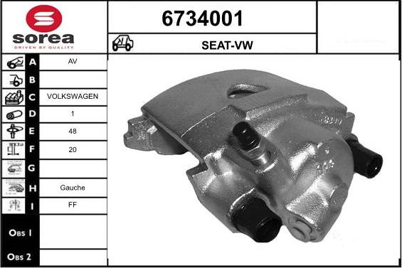 STARTCAR 6734001 - Étrier de frein cwaw.fr