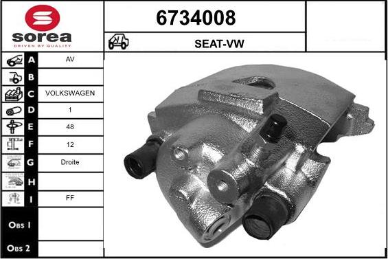 STARTCAR 6734008 - Étrier de frein cwaw.fr