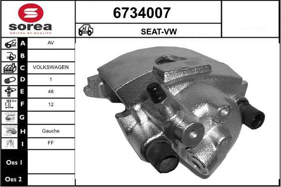 STARTCAR 6734007 - Étrier de frein cwaw.fr