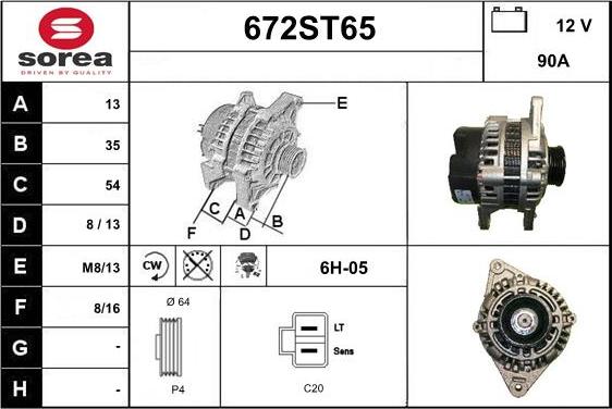 STARTCAR 672ST65 - Alternateur cwaw.fr