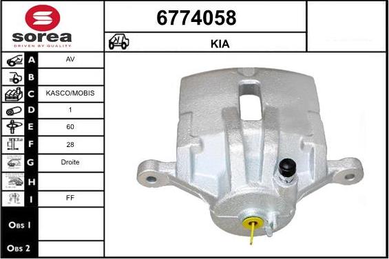 STARTCAR 6774058 - Étrier de frein cwaw.fr