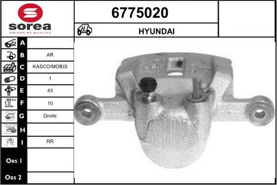 STARTCAR 6775020 - Étrier de frein cwaw.fr