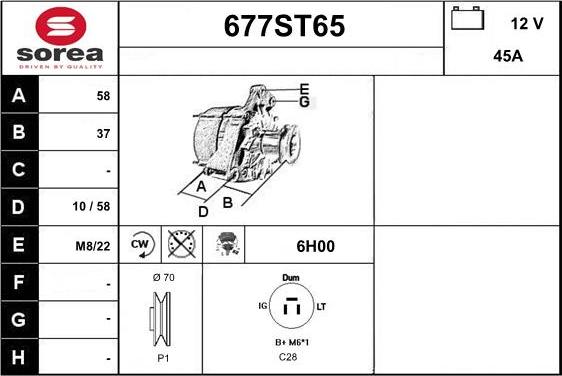 STARTCAR 677ST65 - Alternateur cwaw.fr