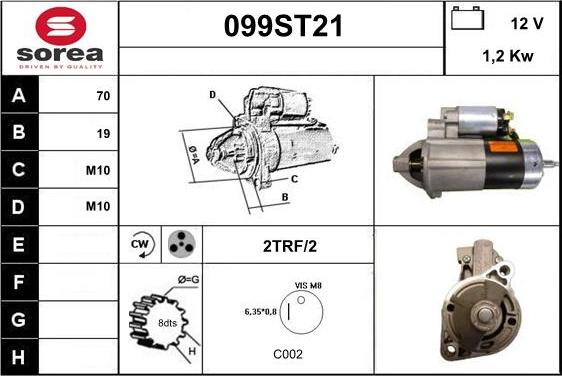 STARTCAR 099ST21 - Démarreur cwaw.fr