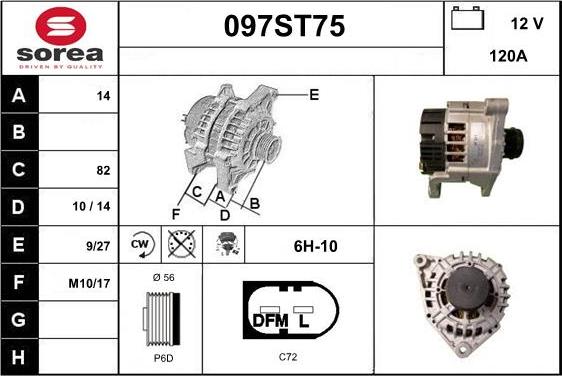 STARTCAR 097ST75 - Alternateur cwaw.fr