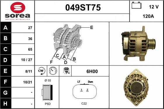 STARTCAR 049ST75 - Alternateur cwaw.fr