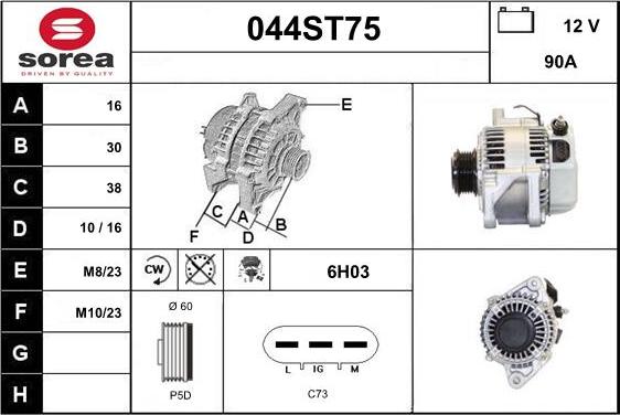 STARTCAR 044ST75 - Alternateur cwaw.fr