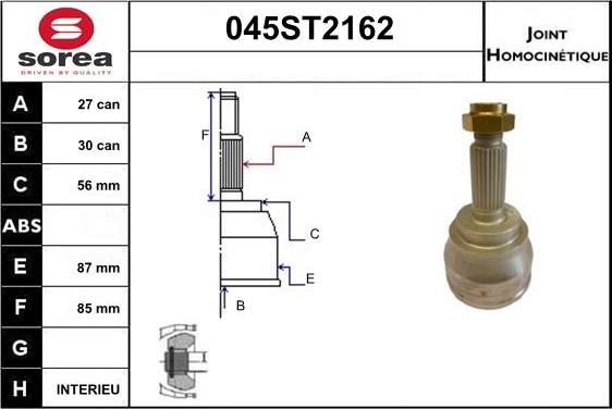 STARTCAR 045ST2162 - Jeu de joints, arbre de transmission cwaw.fr