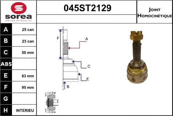 STARTCAR 045ST2129 - Jeu de joints, arbre de transmission cwaw.fr