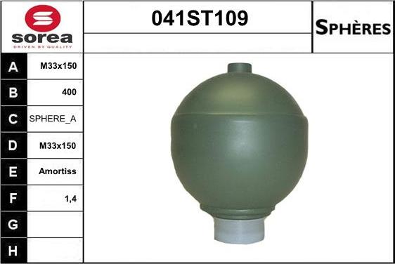 STARTCAR 041ST109 - Accumulateur de pression, suspension / amortissement cwaw.fr